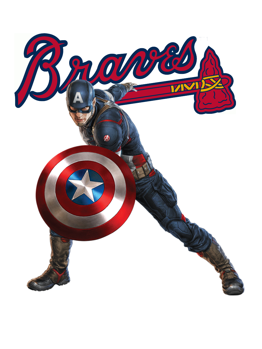 Atlanta Braves Captain America Logo vinyl decal